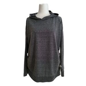 Flirtitude Active Womens Large Long Sleeve Pullover Hoodie Side Braided Laces
